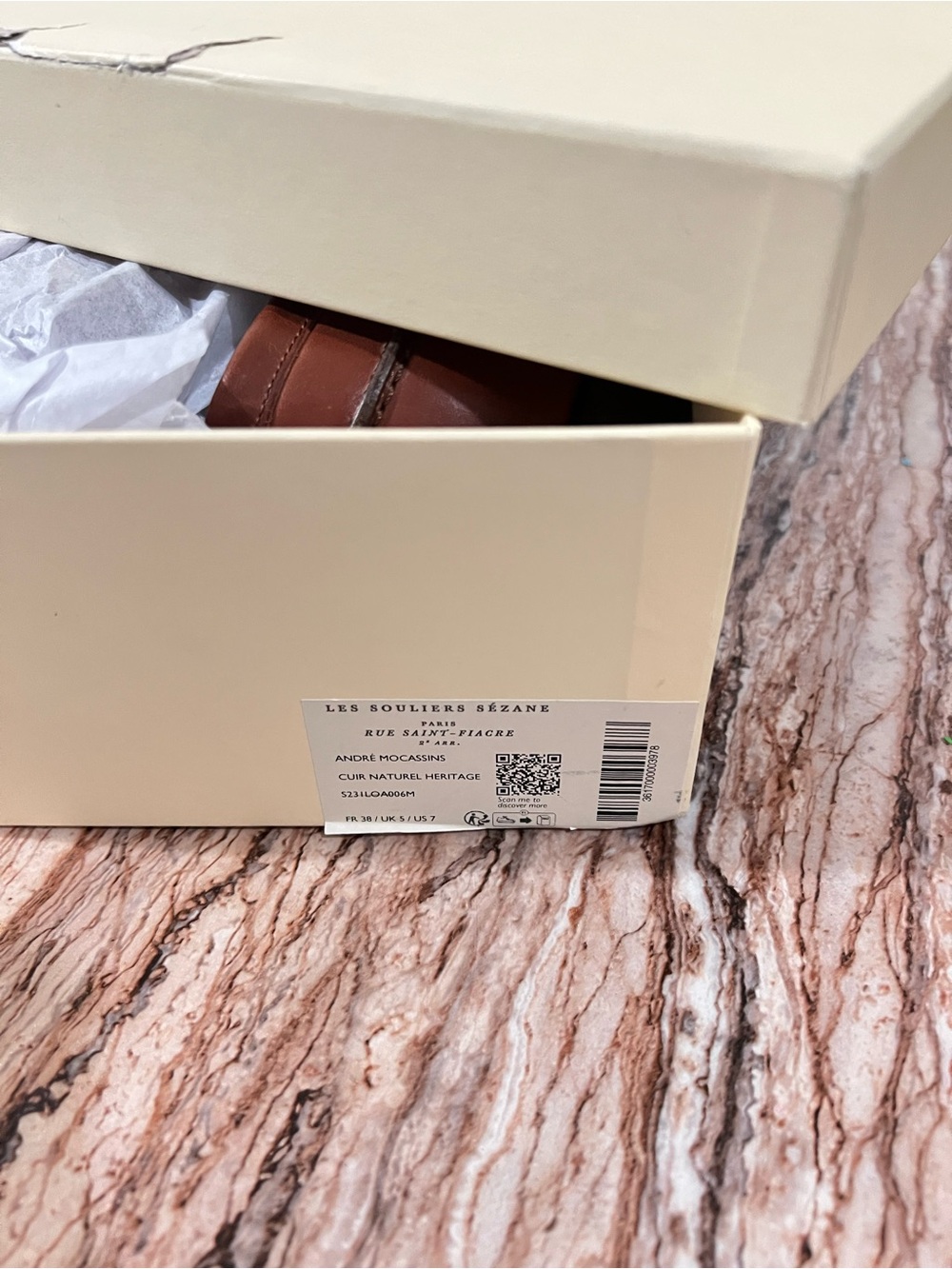 Sezane Brown Leather Penny Loafers - Picture 8 of 9